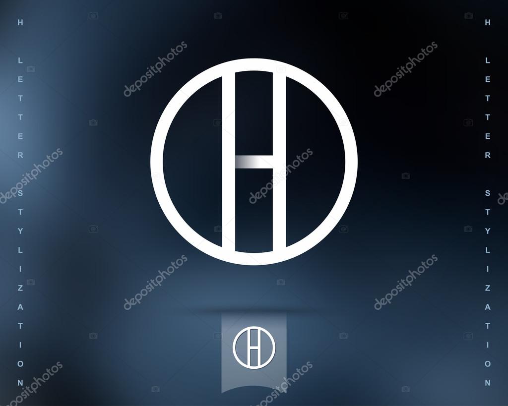 Abstract Vector Logo Design Template. Creative Concept Round Icon. Letter H Stylization