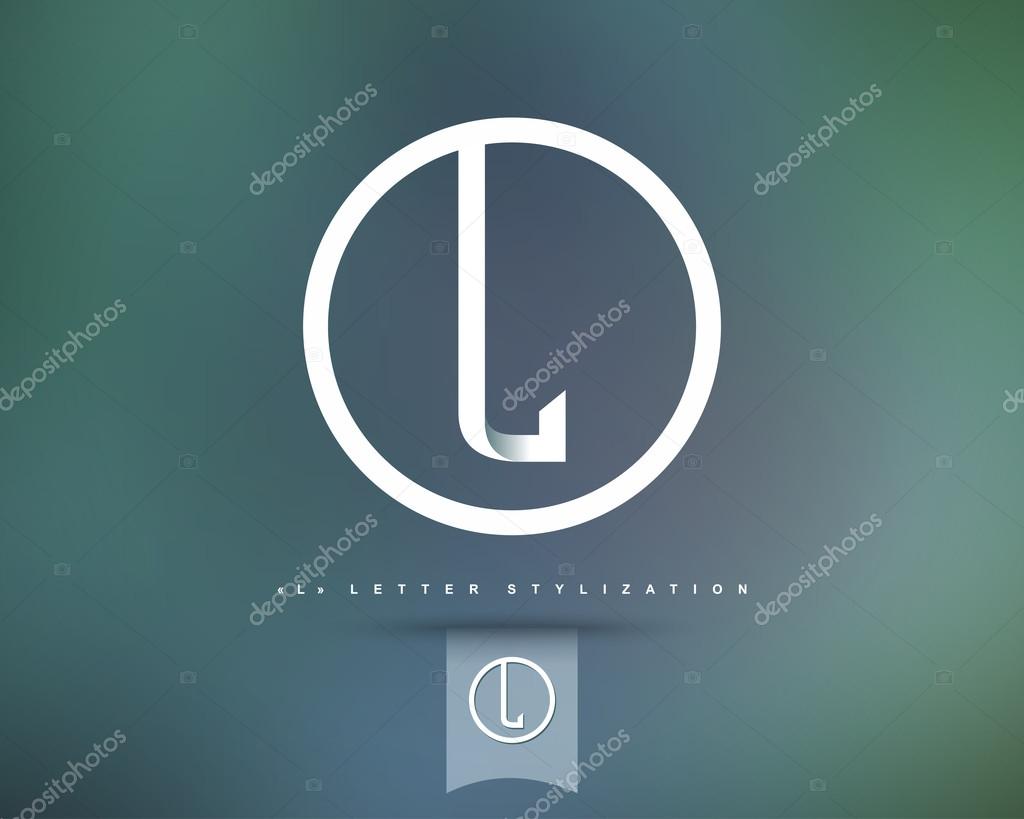 Abstract Vector Logo Design Template. Creative Concept Round Icon. Letter L Stylization