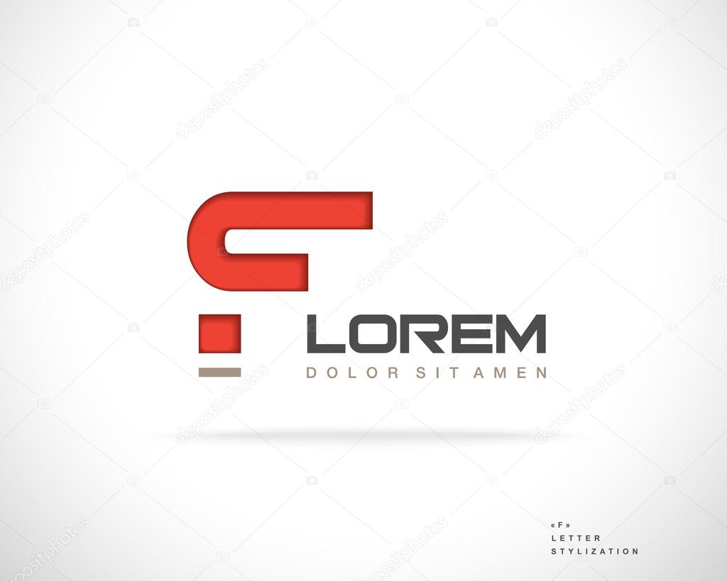 Abstract Vector Logo Design Template. Creative Concept Icon. Letter F Stylization