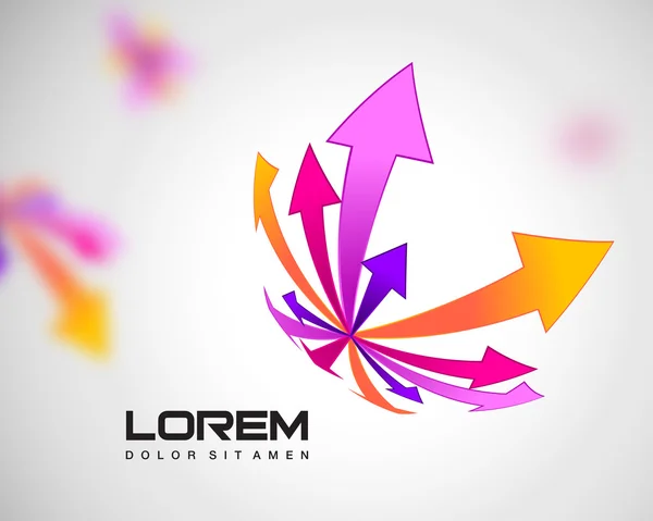 Vector abstracto logotipo diseño plantilla — Vector de stock