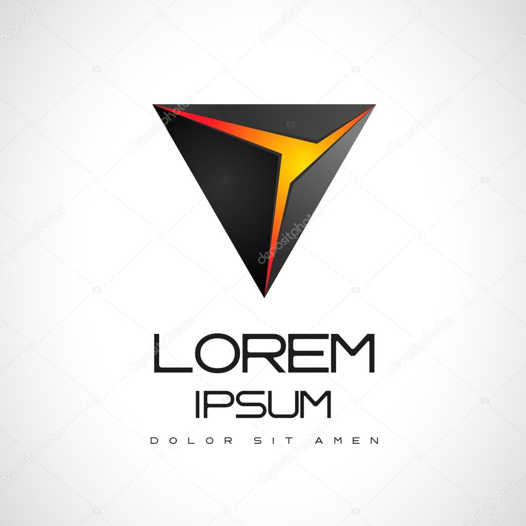 Abstract Vector Logo Design Template. Creative 3d Concept Icon