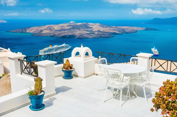 Beautiful terrace with sea view. — Stock Photo, Image