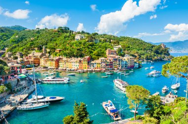 Portofino, Liguria, İtalya'nın güzel manzara