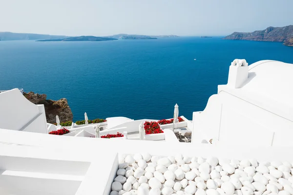 Prachtig uitzicht op Santorini eiland, Griekenland. — Stockfoto