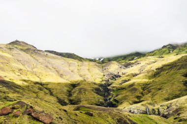 Yeşil yosun ile Dağları