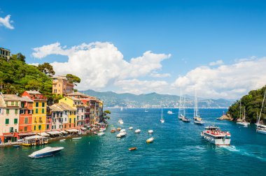 Beautiful sea coast in Portofino, Italy clipart