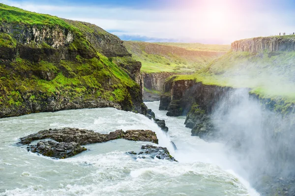 Gullfoss vízesés Izlandon — Stock Fotó