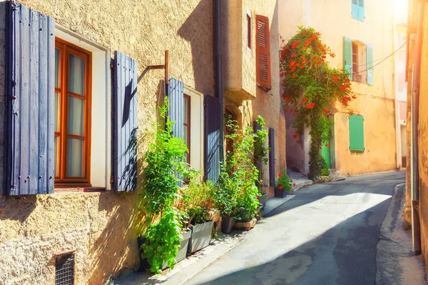 Старая Архитектура Уютной Улице Валенсоле Прованс Франция Знаменитая Лопатка — стоковое фото