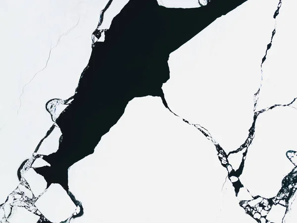 Gelo Com Neve Lago Vista Aérea Drones Fundo Abstrato Natureza — Fotografia de Stock