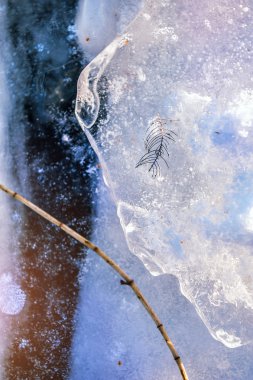 Gölde kış buz. Görüntüyü. Kış arka plan