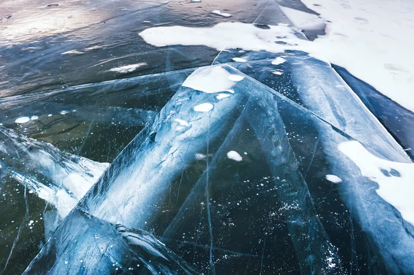 湖の天然氷 — ストック写真