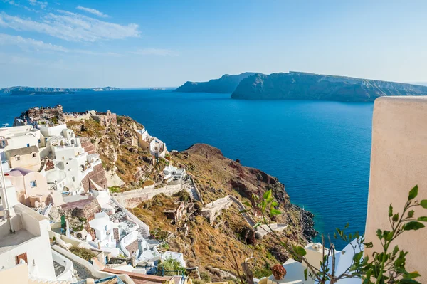 Beautiful view of Oia town at sunset — Stock Photo, Image