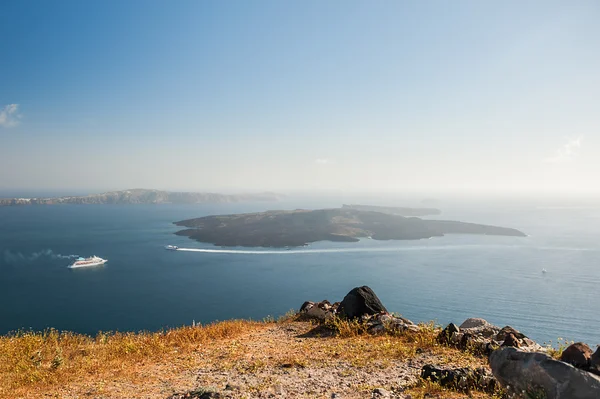 Vackra landskap med havet i solnedgången. — Stockfoto