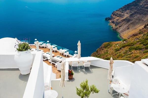 Hermosa terraza con vista al mar . —  Fotos de Stock