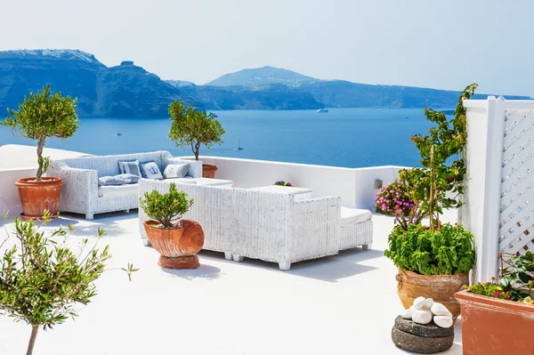 Vackra terrass med havsutsikt — Stockfoto