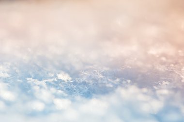 Kar taneleri makro görüntüsü. Kış arka plan. 