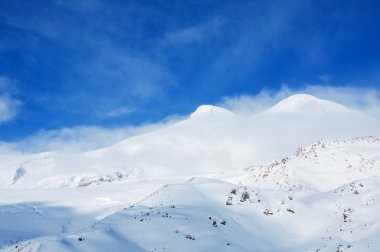 Elbruz Dağı, Kafkasya, Rusya Federasyonu. 