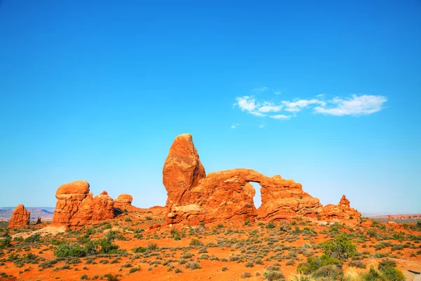 L'arche de la tourelle au parc national des Arches — Photo