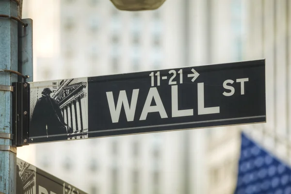 Wall street sign — Stock Photo, Image