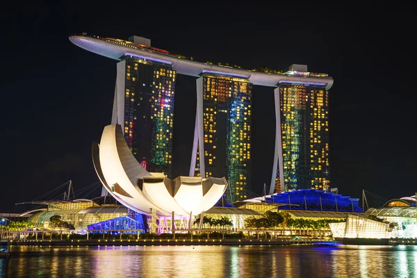 Marina bay z Marina Bay Sands — Zdjęcie stockowe