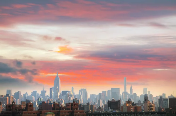 纽约城城市景观 — 图库照片