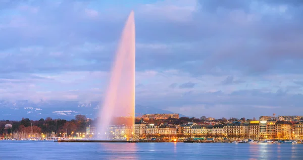 Panoramautsikt över översikt över Geneve — Stockfoto