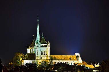 Cenevre cityscape akşam