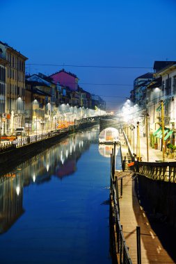 Milan kanalda Naviglio Grande