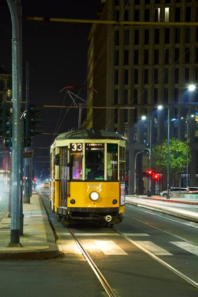 Old tram in Milan — Stock Photo, Image