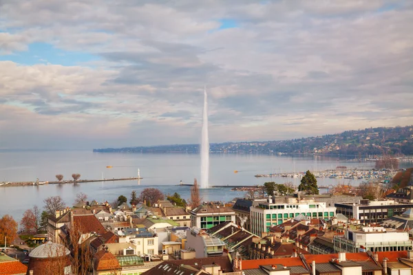 Geneva cityscape havadan görünümü — Stok fotoğraf