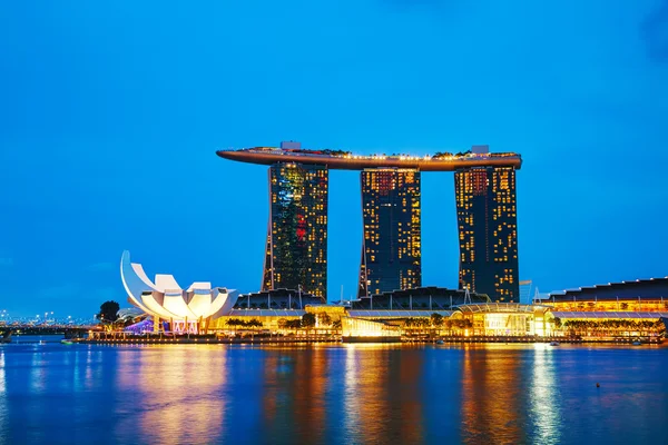 Bahía Marina con Marina Bay Sands — Foto de Stock