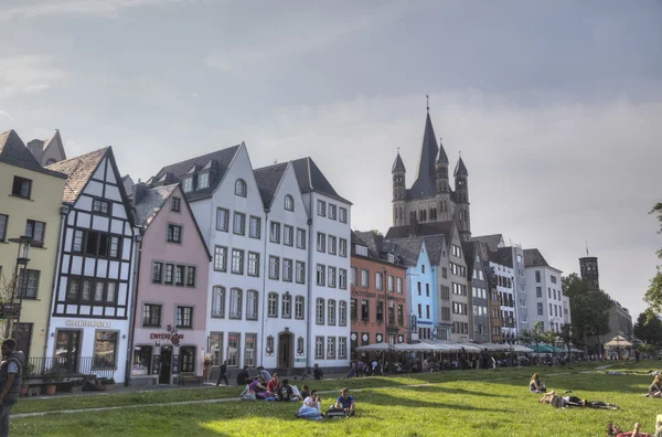 People at the old city center in Cologne — Stock Photo, Image