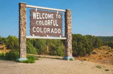 Colorado yol işaret için hoş geldiniz