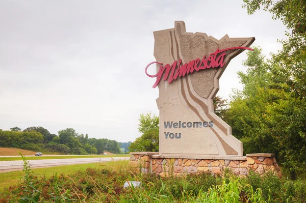 Minnesota le da la bienvenida firmar — Foto de Stock