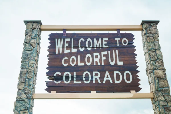 Willkommen bei colorado sign — Stockfoto