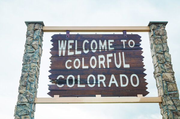 Welcome to   Colorado sign