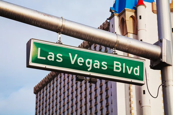 Las vegas boulevard skylt — Stockfoto