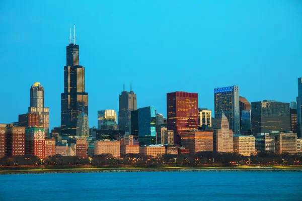 Chicago paisaje urbano del centro — Foto de Stock