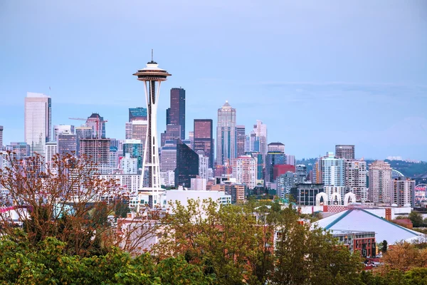 Il centro di Seattle visto dal parco Kerry — Foto Stock