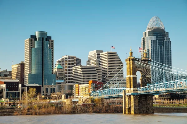 Cincinnati şehir merkezi genel bakış — Stok fotoğraf