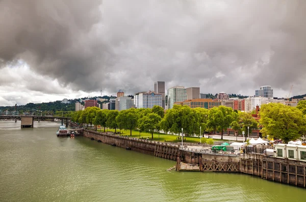 Centro de Portland paisaje urbano — Foto de Stock