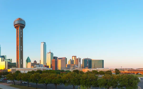 Overzicht van het centrum van Dallas — Stockfoto