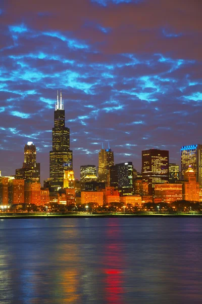 Chicago downtown utca-és városrészlet — Stock Fotó