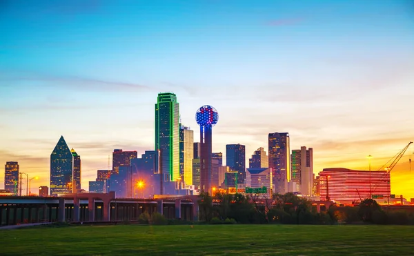 Panoramica del centro di Dallas Immagine Stock