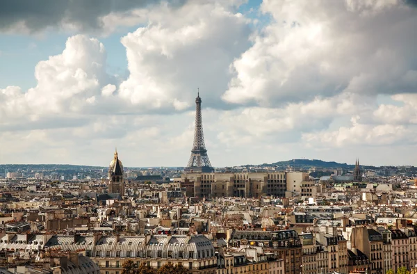 Luchtfoto van Parijs Rechtenvrije Stockafbeeldingen