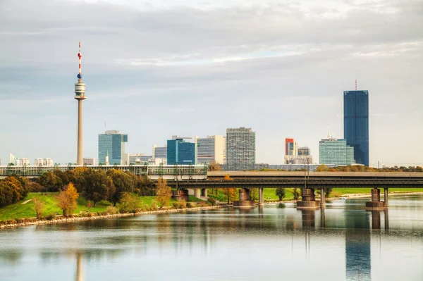 Vienna financiële wijk stadsgezicht — Stockfoto