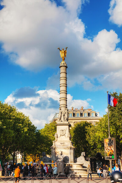The Fontaine du Palmier monument in Paris