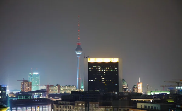Descripción general de Berlín por la noche — Foto de Stock