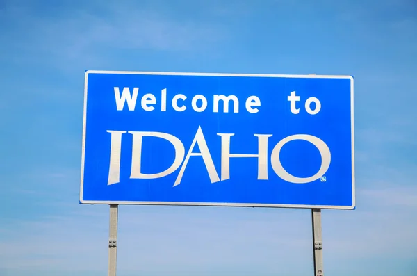 Idaho işaret e hoş geldiniz — Stok fotoğraf