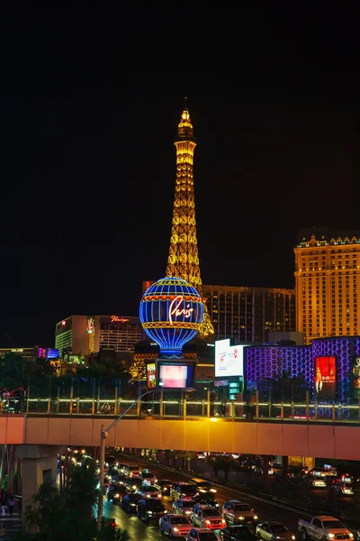 Las vegas boulevard in de nacht — Stockfoto